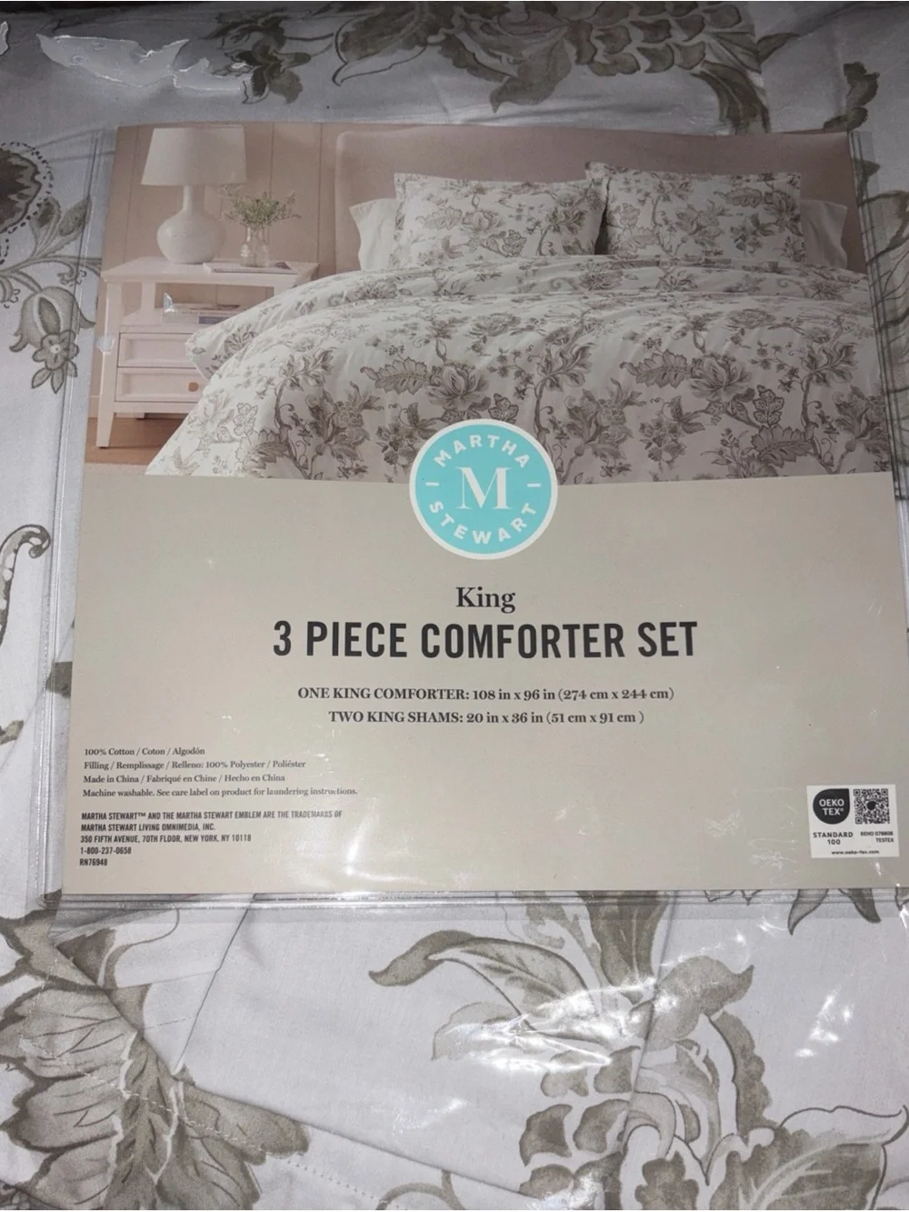 - King Comforter Set, Smooth Sateen Front with Subtle Sheen & Lightweight Cot